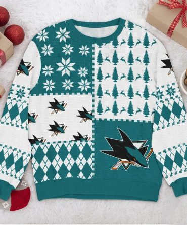 San Jose Sharks NHL Ugly Christmas Sweater, NHL Christmas Sweater