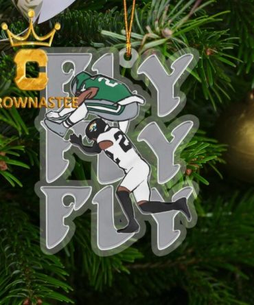 Saquon Barkley Reverse Hurdle NFL Fly Acrylic Christmas Tree Decor Ornament