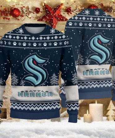 Seattle Kraken NHL Ugly Christmas Sweater, NHL Christmas Sweater