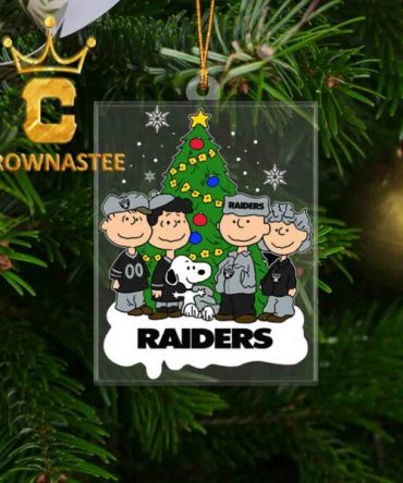 Las Vegas Raiders NFL Snoopy The Peanuts Christmas Acrylic Christmas Tree Decoration Ornament