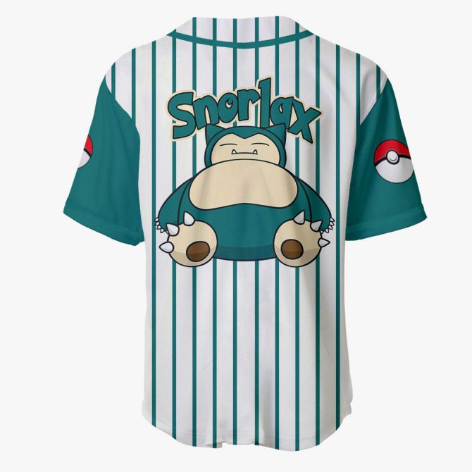 Snorlax Baseball Jersey - Striped Unisex Shirt For Pokémon Fans - Unique Gift Idea - Image 3