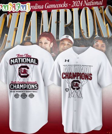 South Carolina Gamecocks 2024 NCAA Women’s Basketball National Champions Baseball Jersey