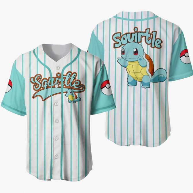 Squirtle Baseball Jersey - Trendy Pokémon Shirt For Fans - Unisex Sizes Available