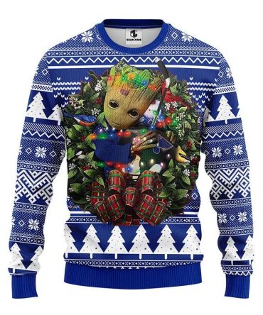 St. Louis Blues Groot Hug Ugly Christmas Sweater, NHL Christmas Sweater