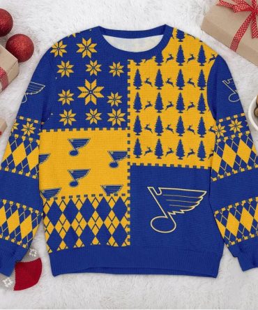 St. Louis Blues NHL Ugly Christmas Sweater, NHL Christmas Sweater