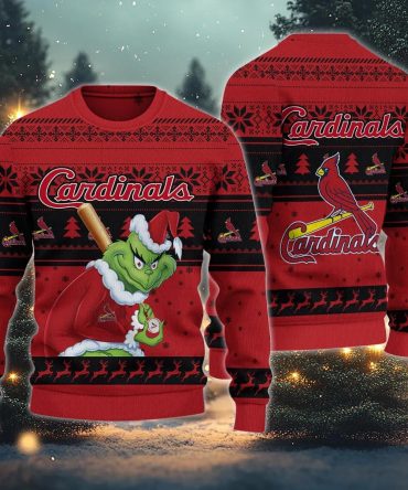 St. Louis Cardinals Grinch Stolen Ugly Christmas Sweater, MLB Christmas Sweater