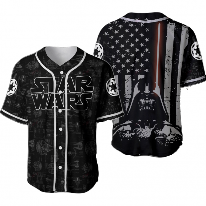 Star Wars Darth Vader Baseball Jersey - Iconic Design, Perfect For Fans!