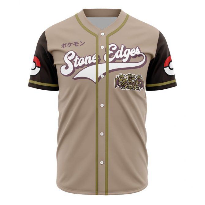 Stone Edges Pokémon Baseball Jersey – Stylish Unisex Fan Apparel For Gamers & Collectors