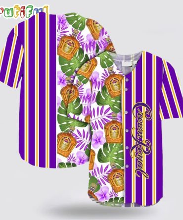 Striped Tropical Hawaii Crown Royal Baseball Jersey