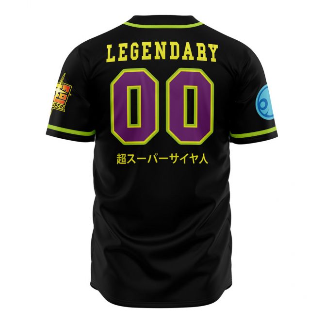Super Broly Baseball Jersey - Anime Fan Apparel, Black & Green Design - Image 2