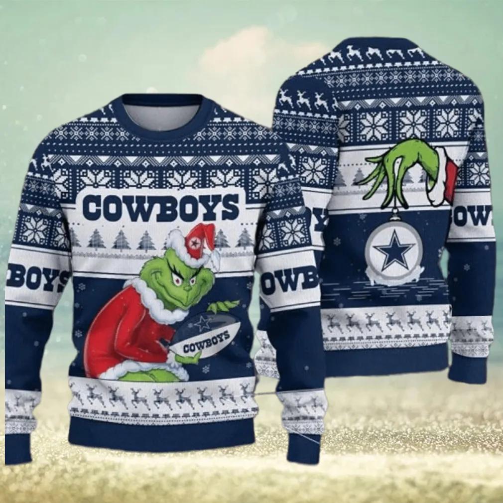 Dallas Cowboys Grinch Stolen Ugly Christmas Sweater Football Fan, Dallas Cowboys Christmas Sweater