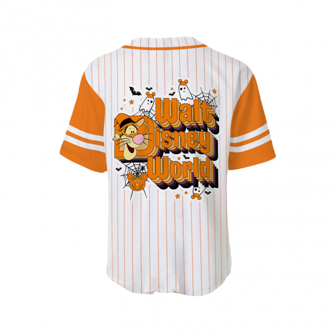 Disney Halloween Baseball Jersey – Spooky Ghost & Tigger Design For Adults - Image 3