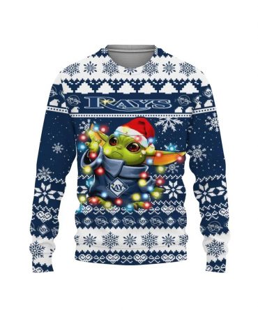 Tampa Bay Rays Baby Yoda Star Wars Ugly Christmas Sweater, MLB Christmas Sweater