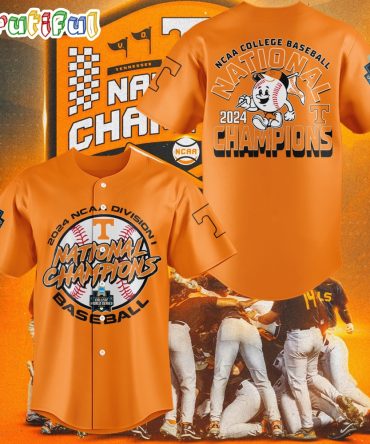 Tennessee Volunteers 2024 NCAA Men’s Baseball College World Series Champions Division I Jersey