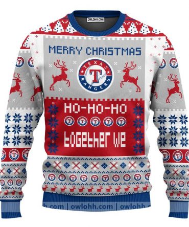 Texas Rangers Merry Christmas Ugly Christmas Sweater, MLB Christmas Sweater