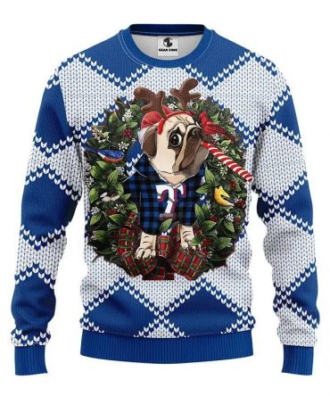 Texas Rangers Pub Dog Ugly Christmas Sweater, MLB Christmas Sweater