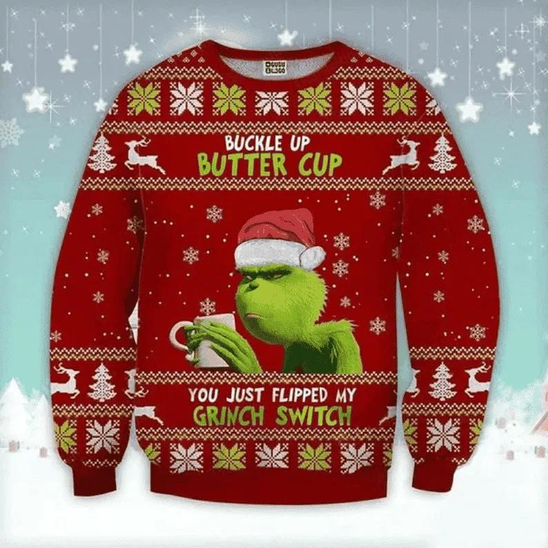 The Grinch Drink Coffe Ugly Sweater, Grinch Holiday Sweater