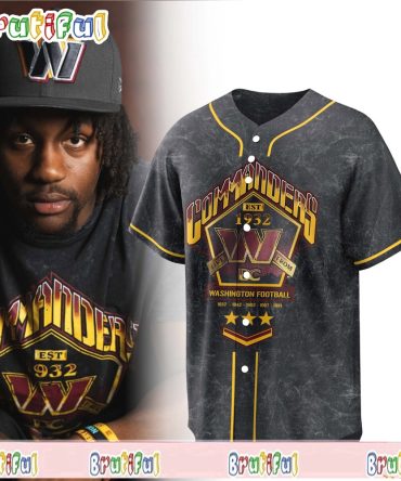 The Wild Collective Black Washington Commanders Band Est 1932 Jersey Shirt