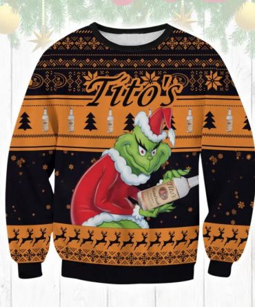 Tito?s The Grinch Ugly Sweater, Grinch Holiday Sweater
