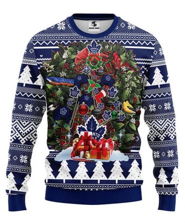 Toronto Maple Leafs Tree Christmas Ugly Sweater, NHL Christmas Sweater