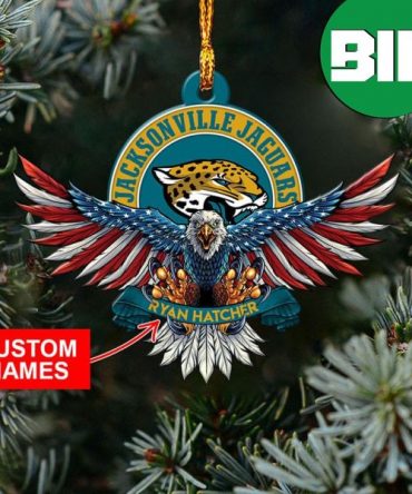 Tree Decorations Christmas Gift For Fans NFL Jacksonville Jaguars Xmas Ornament American US Eagle Personalized Name