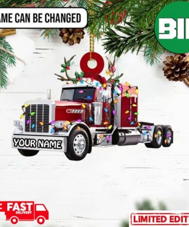 Trucker Truck Christmas Transport Tree Decorations 2023  Ornament