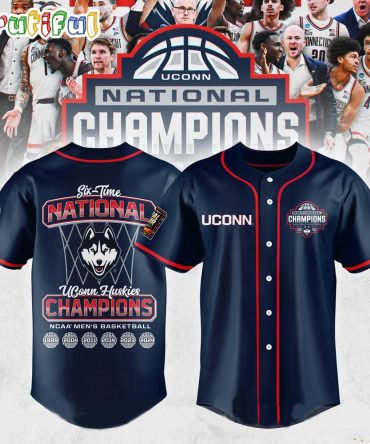 UConn Huskies 2024 NCAA Men's Basketball National Champions Jersey Shirt
