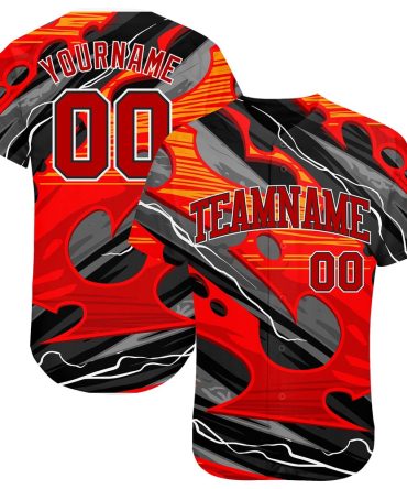 USA Baseball Jersey, Custom 3D Pattern Design Abstract Pattern For Sport Team Authentic Baseball Jersey, Team Jerseys Baseball