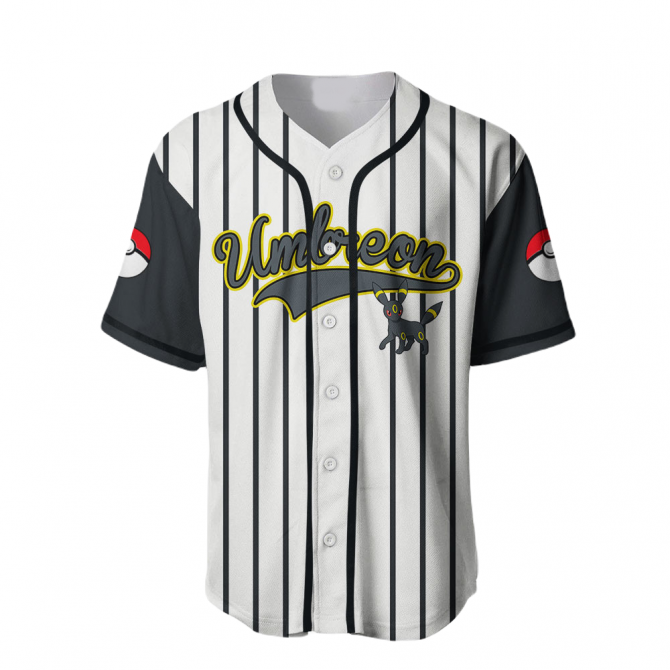 Umbreon Baseball Jersey - Stylish Striped Design For Pokémon Fans - Image 2