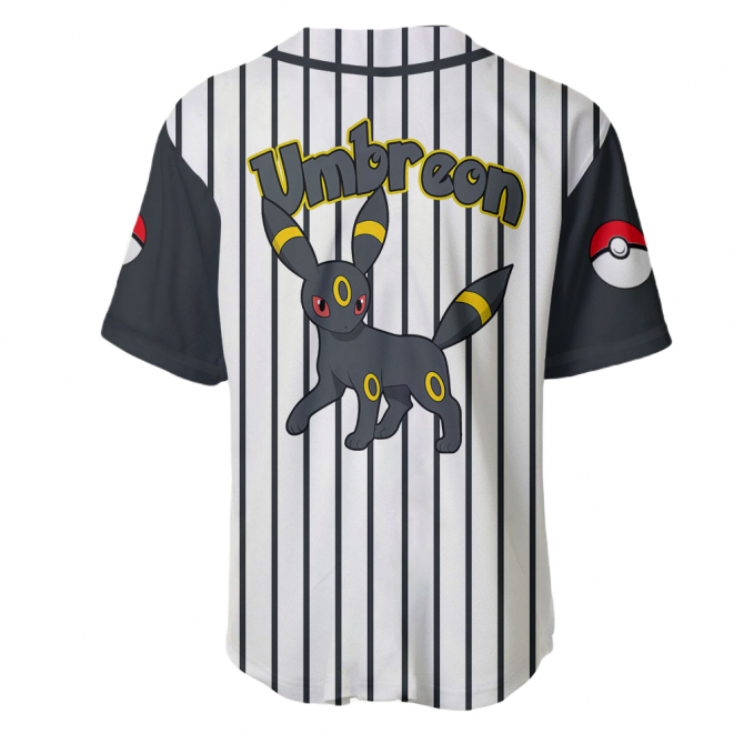 Umbreon Baseball Jersey - Stylish Striped Design For Pokémon Fans - Image 3