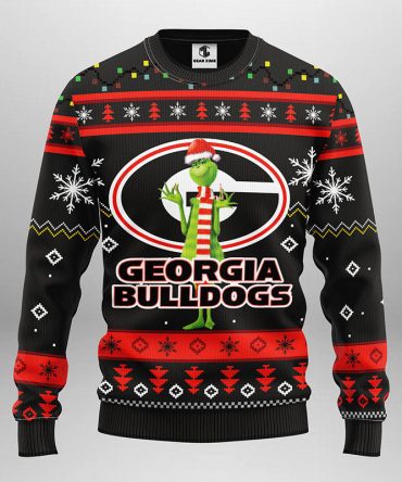 Georgia Bulldogs Funny Grinch Ugly Christmas Sweater, Grinch Xmas Sweater