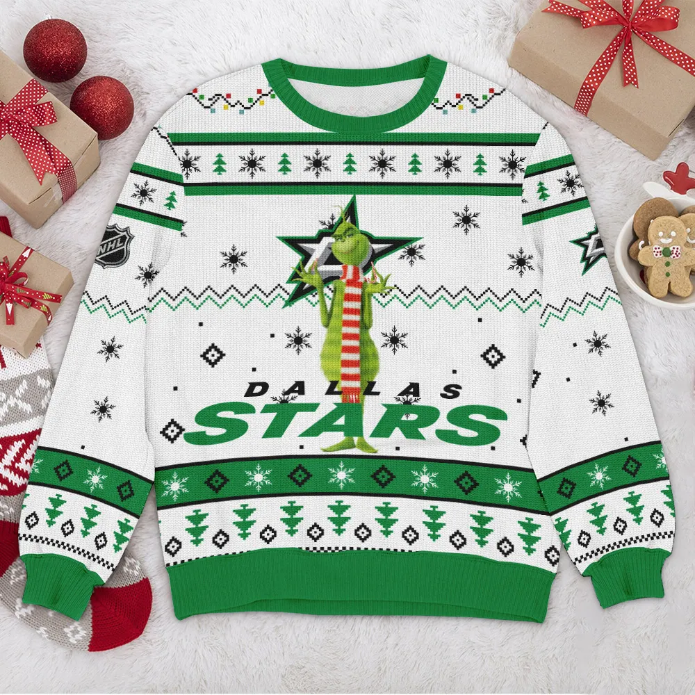 Special Release Dallas Stars NHL Ugly Sweater All Over Prints Christmas Season HONHL170924SW19DS