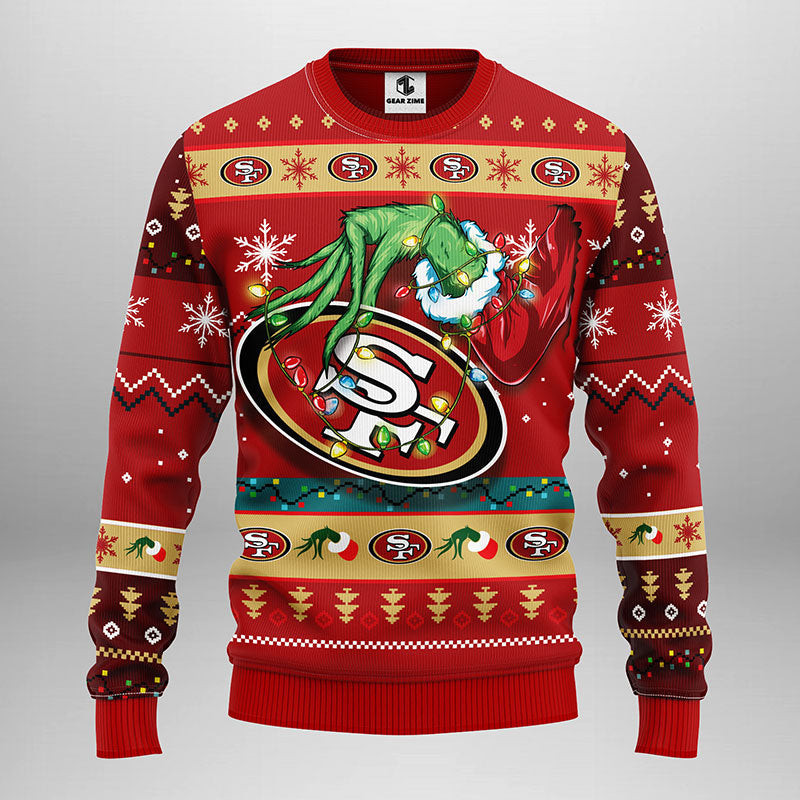 San Francisco 49ers Grinch Ugly Christmas Sweater