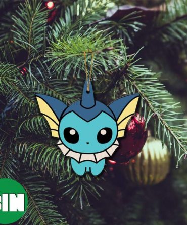 Vaporeon Pokemon Funny Custom Shape Xmas Tree Christmas Decorations Ornament