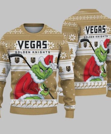 Vegas Golden Knights Grinch Stolen Ugly Christmas Sweater, NHL Christmas Sweater