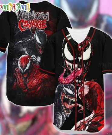 Venom Carnage Baseball Jersey, Venom The Last Dance Jersey Shirt