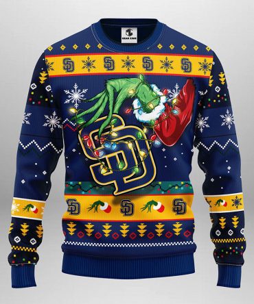 San Diego Padres Grinch Ugly Christmas Sweater
