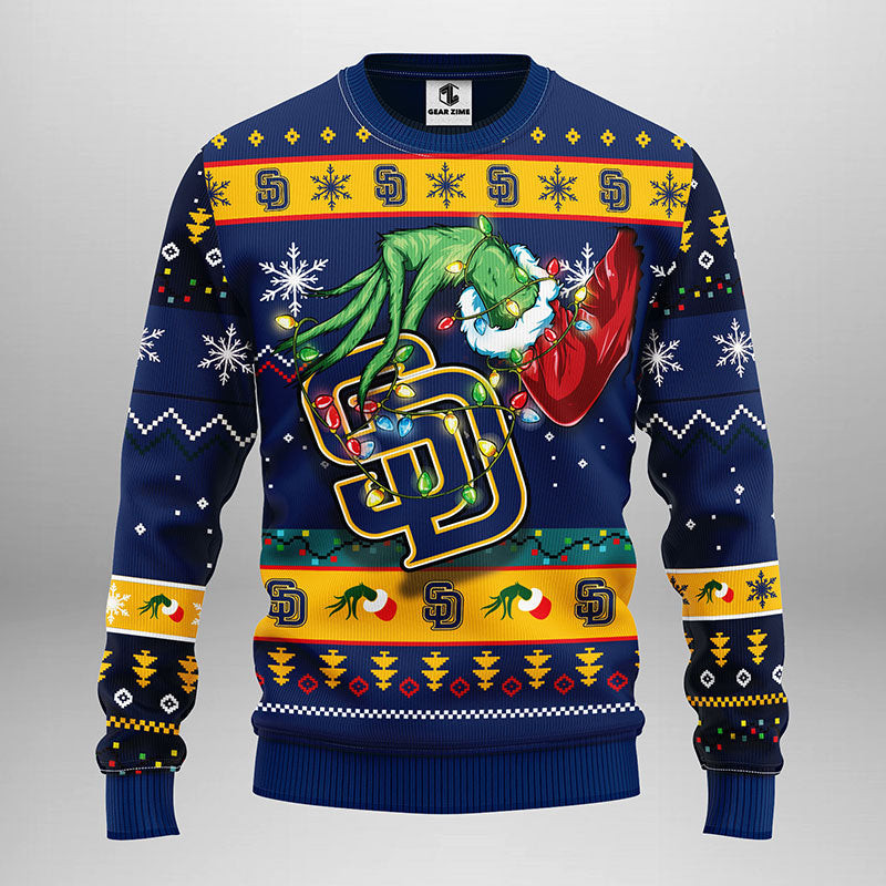 San Diego Padres Grinch Ugly Christmas Sweater