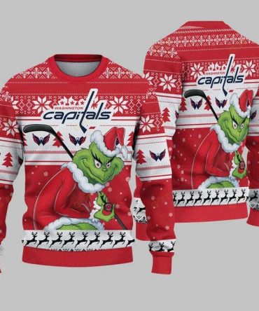 Washington Capitals Grinch Stolen Ugly Christmas Sweater, NHL Christmas Sweater