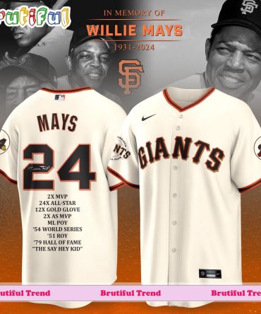 Willie Mays San Francisco Giants 1931-2024 Jersey Shirt