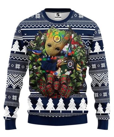 Winnipeg Jets Groot Hug Ugly Christmas Sweater, NHL Christmas Sweater