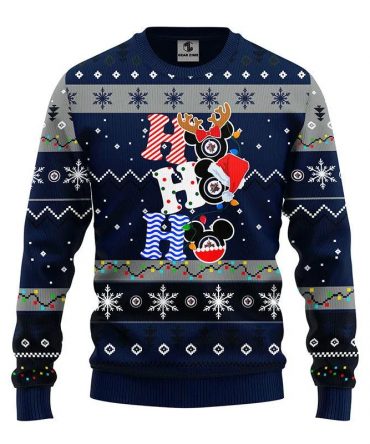 Winnipeg Jets Hohoho Ugly Christmas Sweater, NHL Christmas Sweater