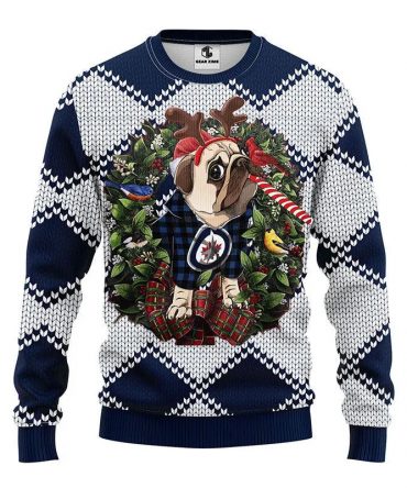 Winnipeg Jets Pub Dog Ugly Christmas Sweater, NHL Christmas Sweater