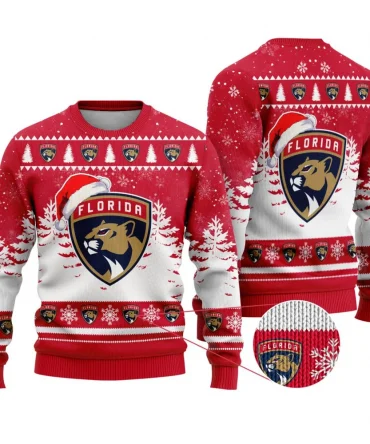 NHL Florida Panthers Personalized Name Christmas Design Ugly Sweater ST2301