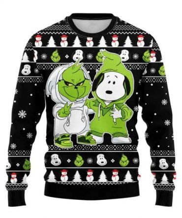 Grinch And SNP Cosplay Ugly Sweater, Grinch Xmas Sweater Adults