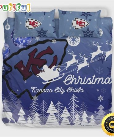 Xmas Gift Kansas City Chiefs Nfl Team Duvet Cover Quilt Cover Pillowcase Bedding Set
