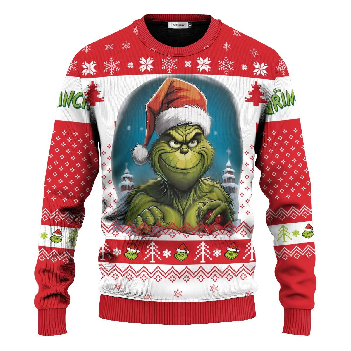 Grinch Ugly Christmas Sweater, Christmas Grinch Sweater