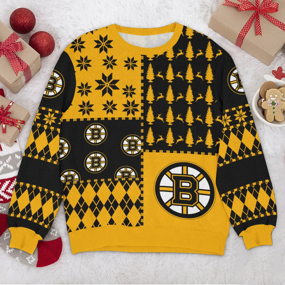 Special Release Boston Bruins NHL Ugly Sweater All Over Prints Christmas Season HONHL180924SW1