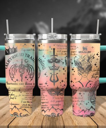 A Court of Silver Flames Book Custom Stanley Quencher 40oz Stainless Steel Tumbler With Handle