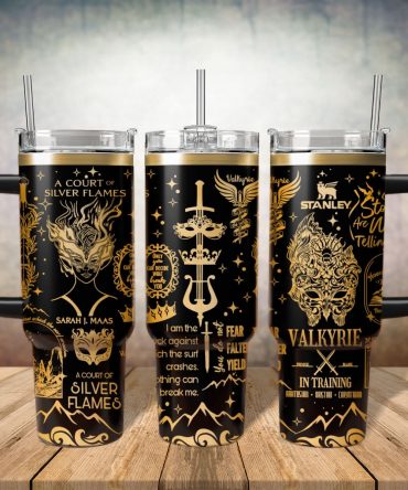 A Court of Silver Flames Book Custom Stanley Quencher 40oz Stainless Steel Tumbler With Handle